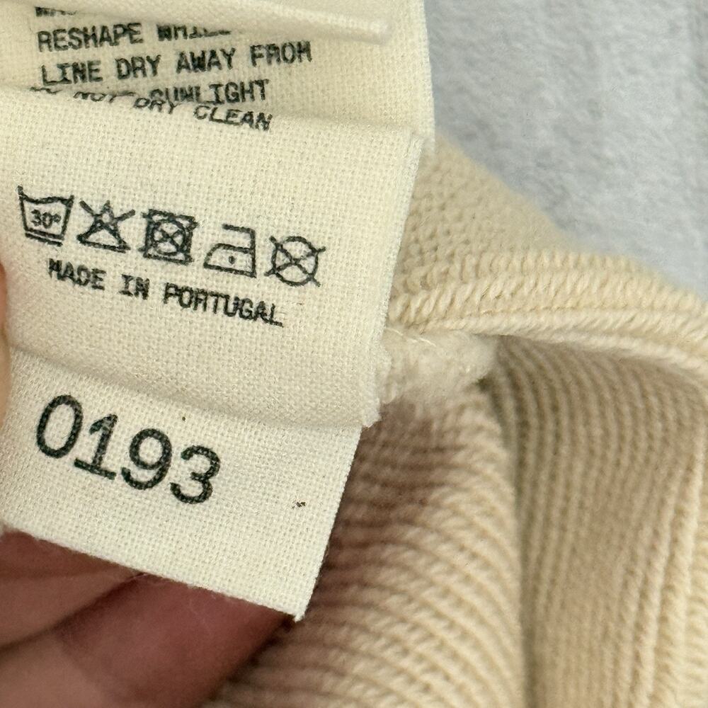 Pangaia Shorts Womens S Beige Organic Cotton Sweatshorts Drawstring Lounge READ! - Picture 12 of 12